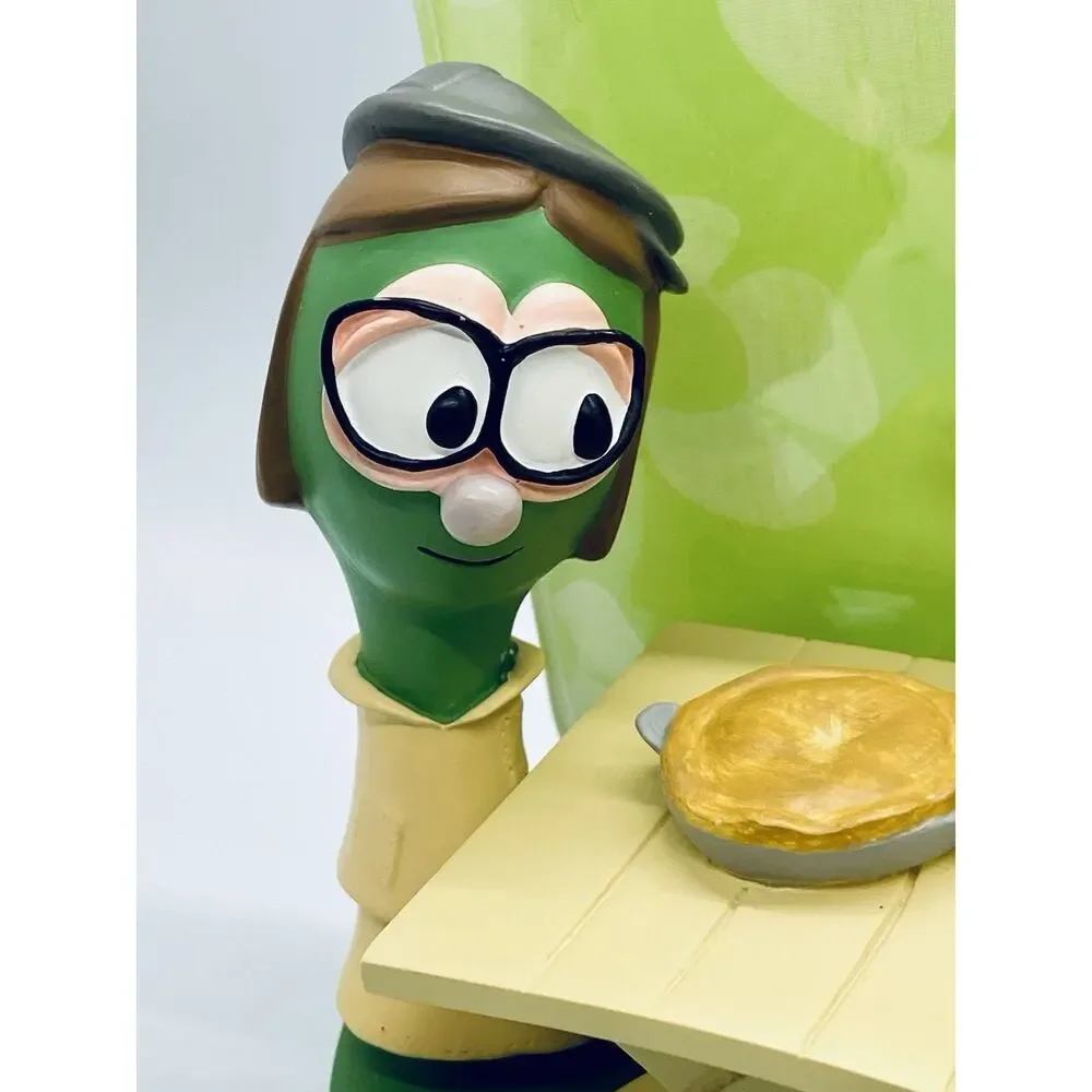 Vintage 1999 Veggie Tales Hallmark A Thankful Heart Is A Happy Heart Figure New